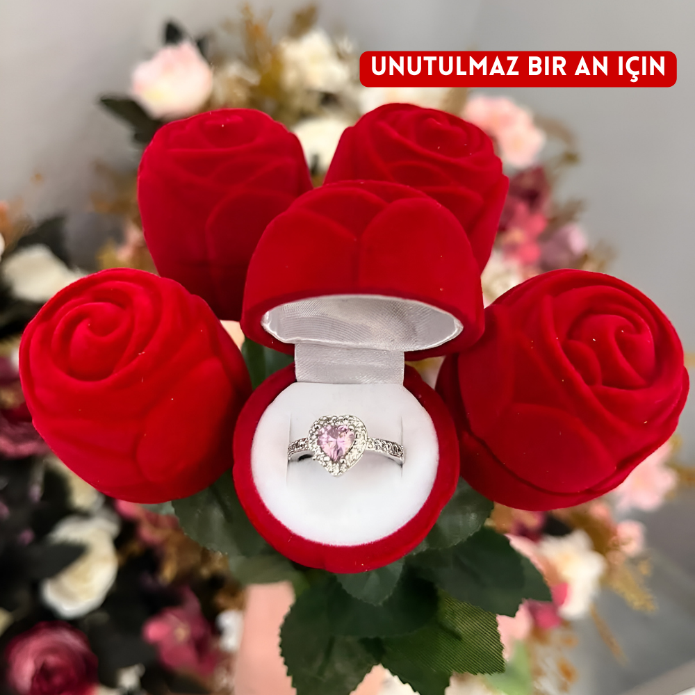 Valen Velvet™ - Kadife Gül Yüzük Kutusu
