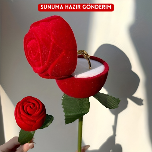 Valen Velvet™ - Kadife Gül Yüzük Kutusu
