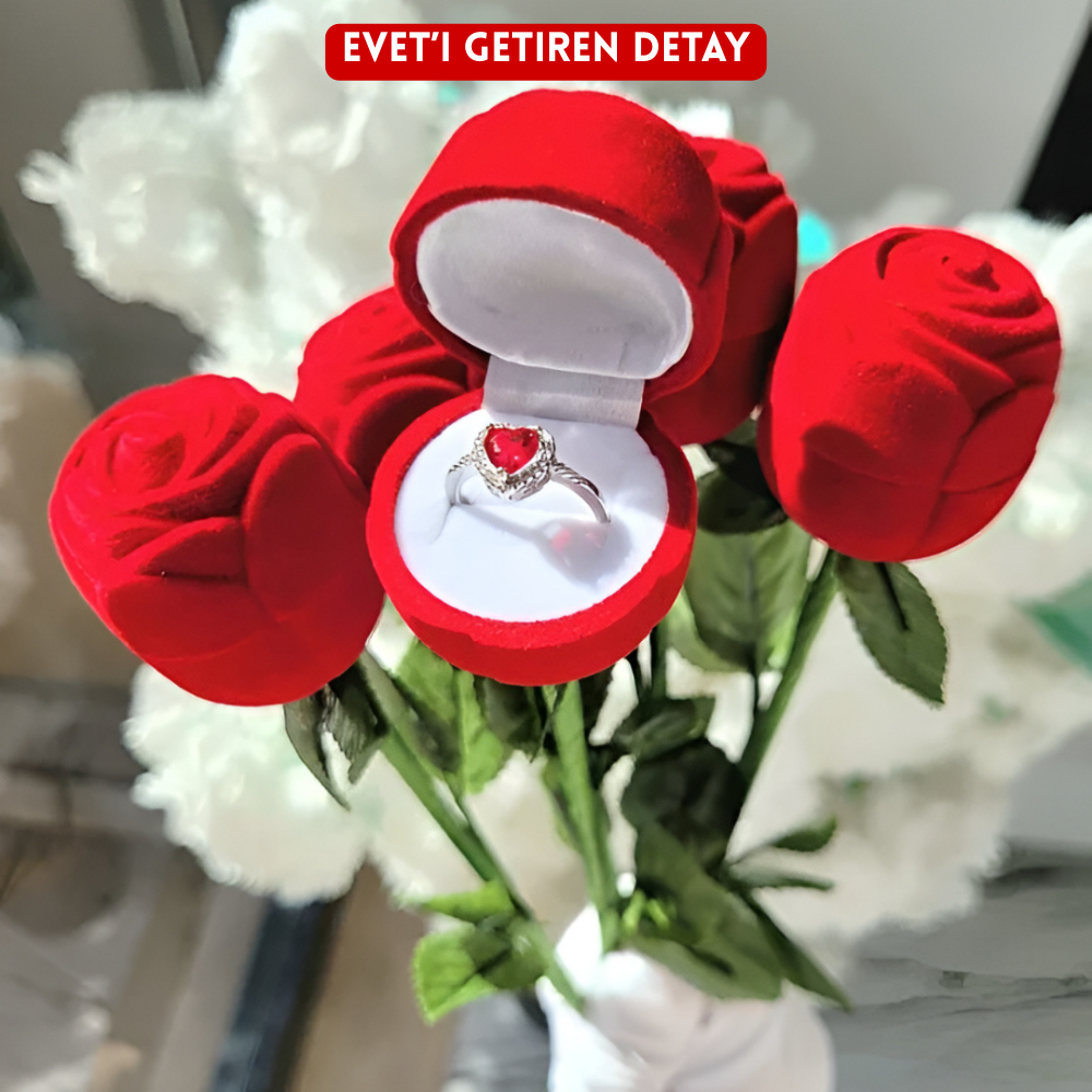 Valen Velvet™ - Kadife Gül Yüzük Kutusu