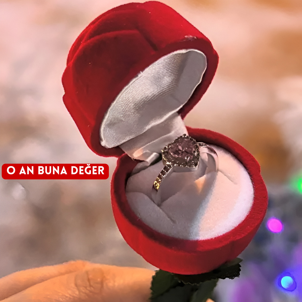 Valen Velvet™ - Kadife Gül Yüzük Kutusu