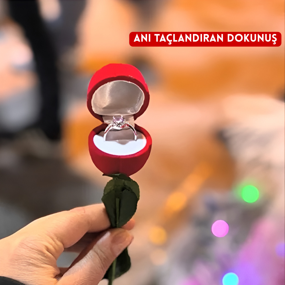 Valen Velvet™ - Kadife Gül Yüzük Kutusu